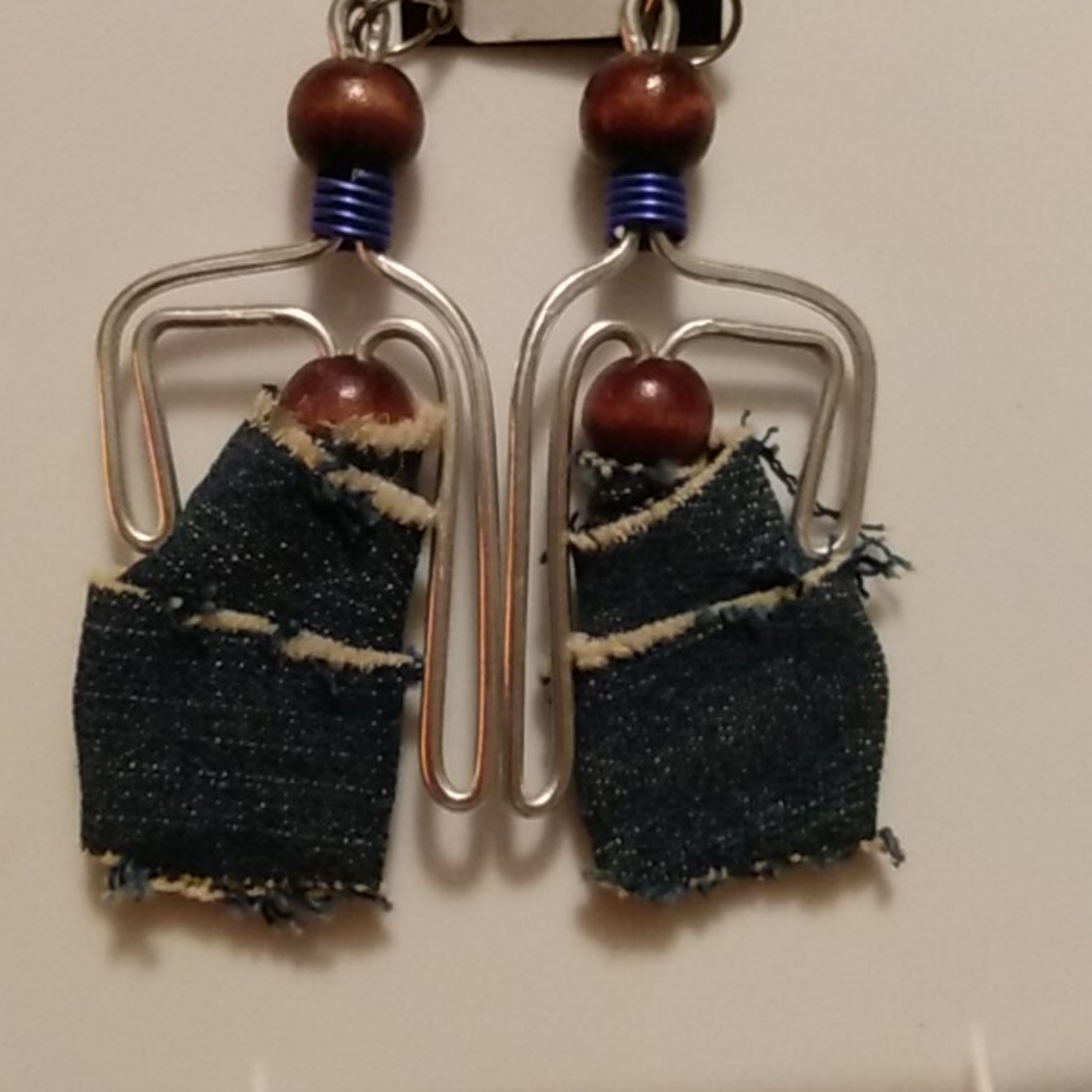 Silver Lady with Blue Jean Skirt/SOLD